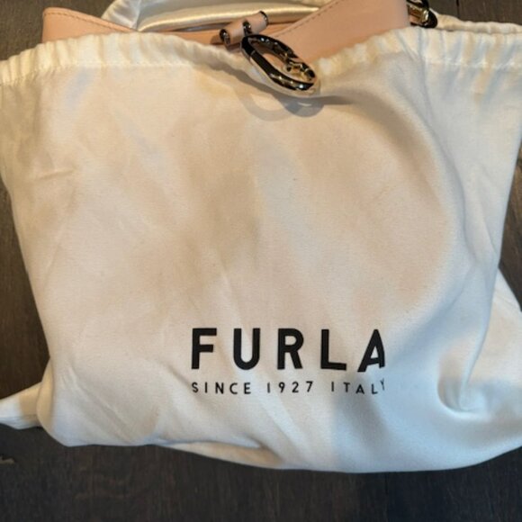 Furla FF Logo Leather Handbag (includes strap) - Soft Pink - Picture 11 of 11